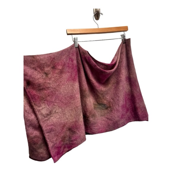 In2 by InCashmere 100% Cashmere Purple Tie Dye Poncho Sweater OS S M L XL - Picture 3 of 5